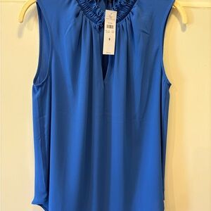 Ann Taylor Blouse NWT Size Small Blue Sleeveless